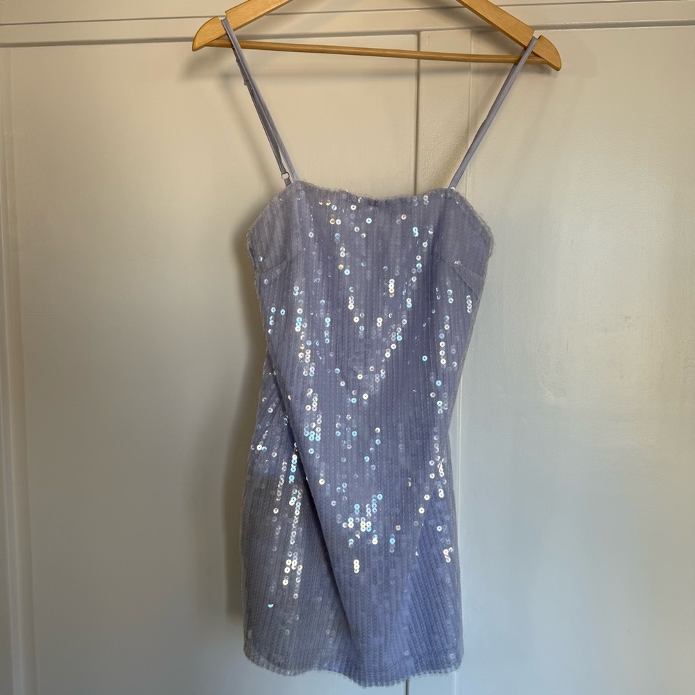 12th Tribe Sequin Spaghetti Strap Dress